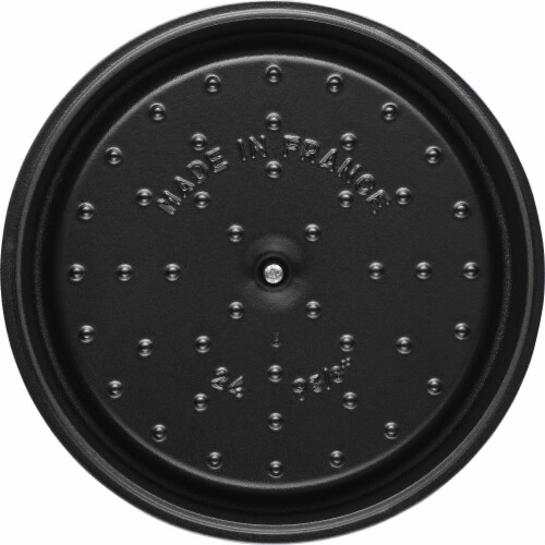 Staub Cast Iron Dutch Oven 5-qt Tall Cocotte, Made in France, Serves 5-6, Matte Black Perspective: left