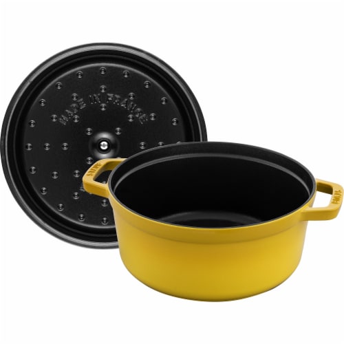 Staub Cast Iron 4-qt Round Dutch Oven - Citron, 4-qt - King Staub Cast Iron 4-qt Round Dutch Oven - Citron, 4-qt - King