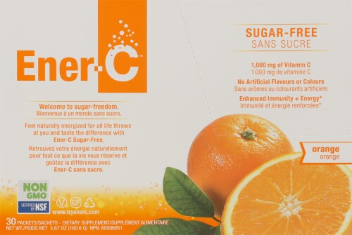 Ener-C™ Sugar Free Orange Dietary Supplement Packets 1000mg Perspective: left