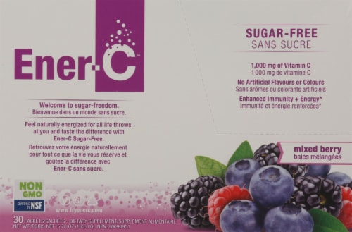 Ener-C Sugar Free Mixed Berry Packets 1000mg Perspective: left