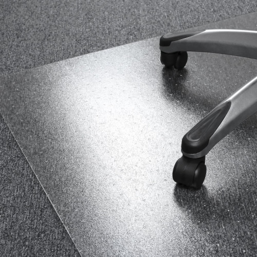 Cleartex Floortex Ultimat 48 x 118  Rectangular Chair Mat for Carpets Polycarbonate Perspective: left