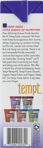 Living Harvest Vanilla Hemp Milk Perspective: left