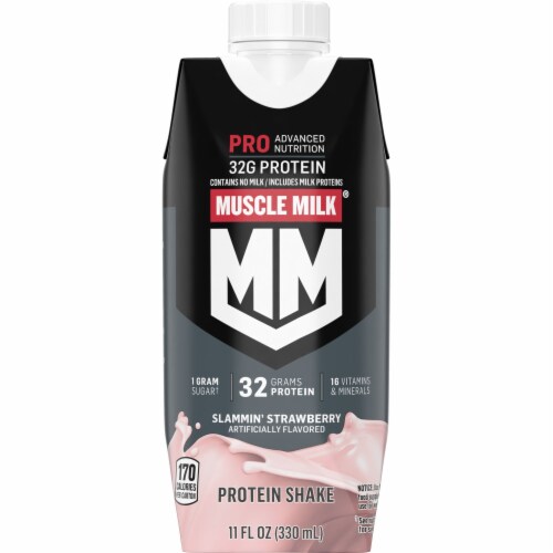 Muscle Milk® Pro Series Non-Dairy Slammin' Strawberry Protein Shake Multipack Perspective: left