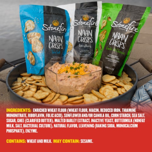 Stonefire® Sea Salt Naan Crisps Perspective: left