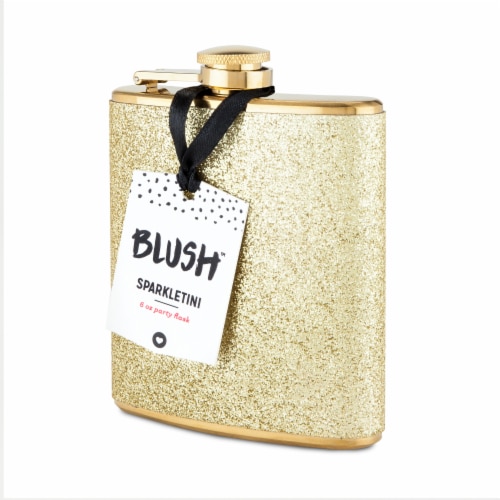 Sparkletini Stainless Steel Gold Flask by Blush® Perspective: left