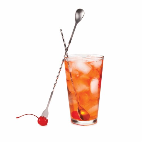 True Fabrications Trident™ Stainless Steel Cocktail Spoon Perspective: left