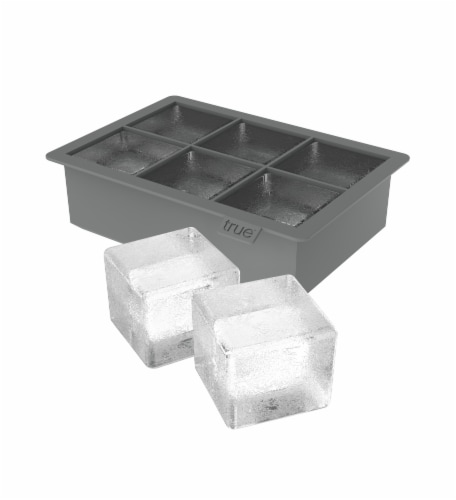 True Fabrications Colossal Silicone Ice Cube Tray - Gray Perspective: left