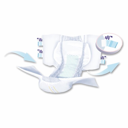 Seni Super Adult Incontinence Brief M Heavy Absorbency Breathable, S-ME25-BS1, Heavy, 25 Ct Perspective: left
