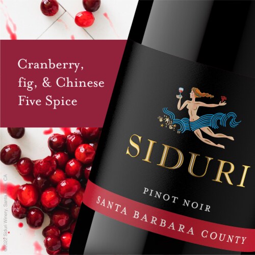 Siduri Santa Barbara County California Pinot Noir Red Wine Perspective: left
