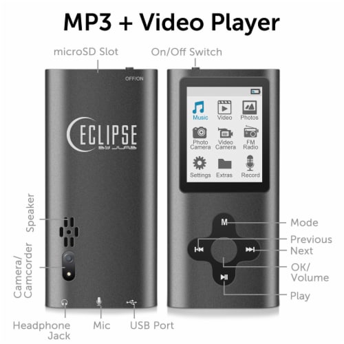Eclipse 180 Pro 4GB Video and MP3 Player, FM Tuner, Camera, Battery