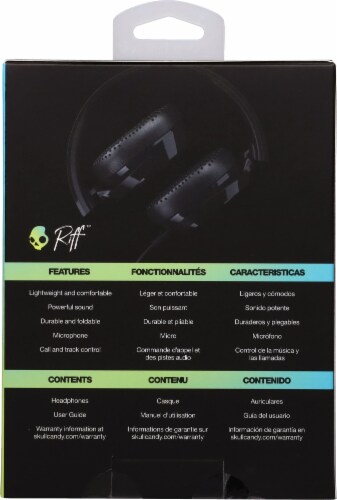 Skullcandy® Riff On-Ear Wired Headphones - Black Perspective: left