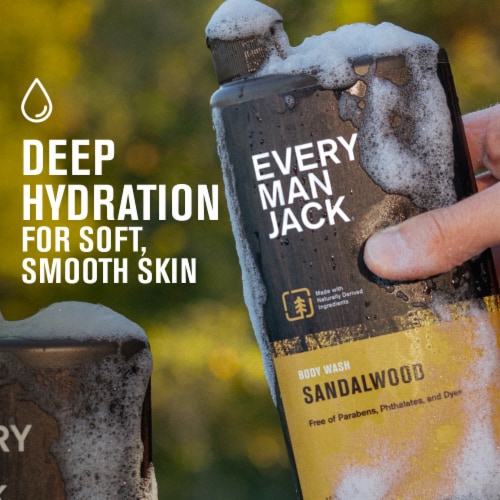 Every Man Jack® Sandalwood Hydrating Men's Body Wash for All Skin Types Perspective: left