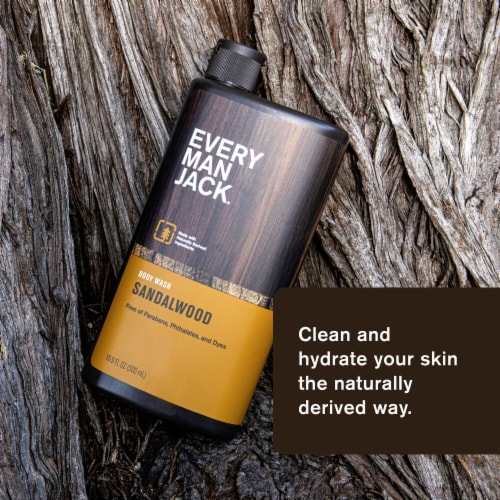 Every Man Jack® Sandalwood Hydrating Men's Body Wash for All Skin Types Perspective: left