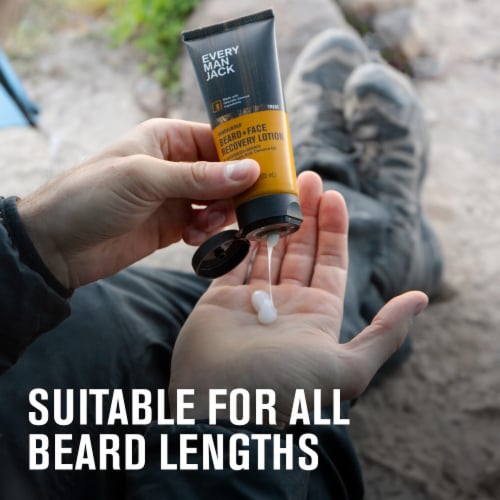 Every Man Jack Mens Beard Lotion, Sandalwood Perspective: left