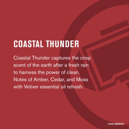 Every Man Jack Mens Deodorant Stick Marvel Thor Coastal Thunder Aluminum-Free Perspective: left