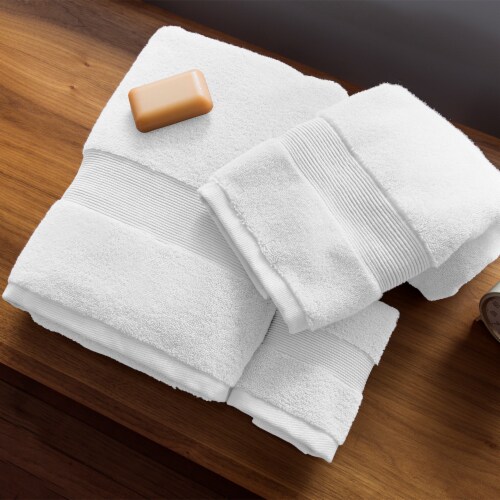 Miracle Cotton and Silver Ion Antimicrobial Plush Bathroom Hand Towel,  White, 1 Piece - Kroger