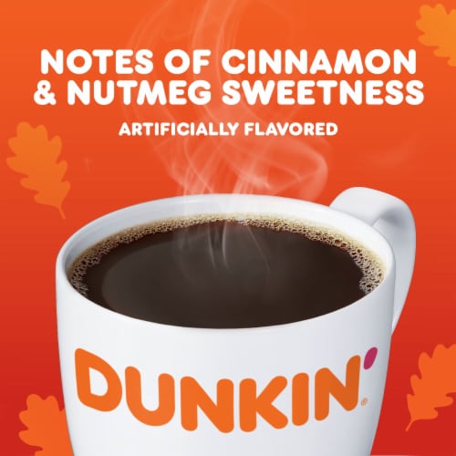 Dunkin’ Pumpkin Spice Artificially Flavored Ground Coffee Perspective: left