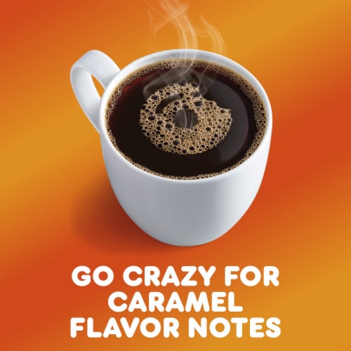 Dunkin’ Caramel Me Crazy Ground Coffee Perspective: left