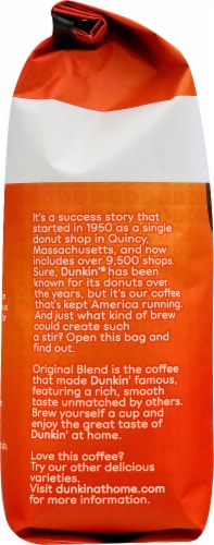 Dunkin'® Original Blend Medium Roast Whole Bean Coffee Perspective: left