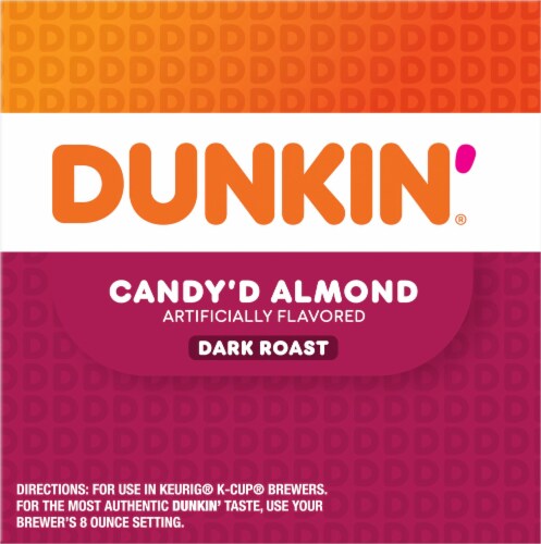 Dunkin'® Candy'd Almond Dark Roast K-Cup Coffee Pods Perspective: left