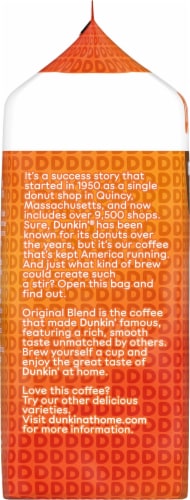 Dunkin’ Original Blend Whole Bean Coffee, Medium Roast Perspective: left