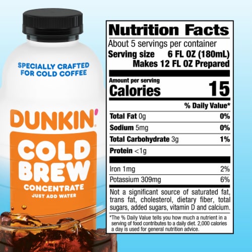 Dunkin’ Cold Brew Concentrated Coffee Perspective: left