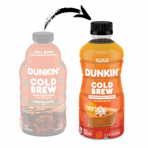 Dunkin'® Pumpkin Spice Cold Brew Coffee Perspective: left