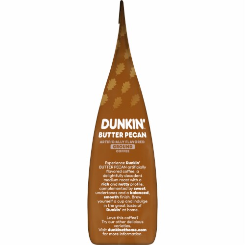 Dunkin'® Butter Pecan Roast & Ground Coffee Perspective: left
