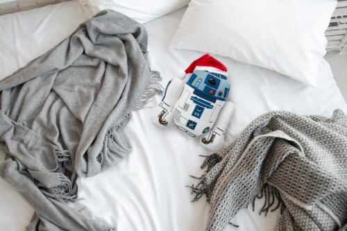Stuffed Star Wars Plush Toy - 9" Talking Santa R2D2 Doll Perspective: left