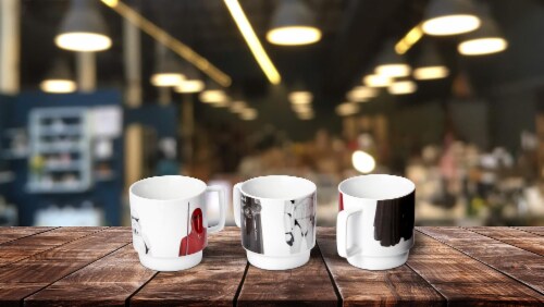 Star Wars 11oz Stacking Mugs - Darth Vader, Imperial Guard, and Stormtrooper Perspective: left