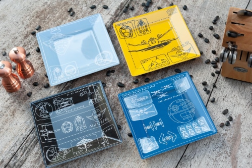 Star Wars Melamine Plate Set - 4 Pieces - Vehicle Schematics Perspective: left