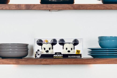 Disney Mickey Mouse & Minnie Mouse Salt & Pepper Shaker Set | Ceramic Shakers Perspective: left