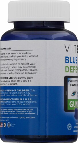 Viteyes® Blue Light Defender Natural Berry Flavored Gummies Perspective: left