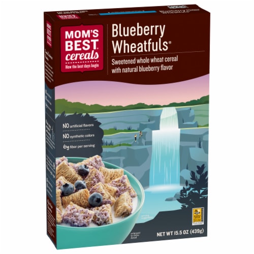 Mom's Best Blueberry Wheatfuls Cereal Perspective: left