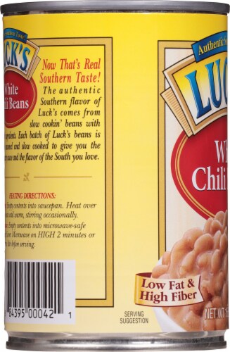 Luck's White Chili Beans Perspective: left