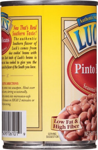 Luck's Pinto Beans Seasoned with Pork Perspective: left