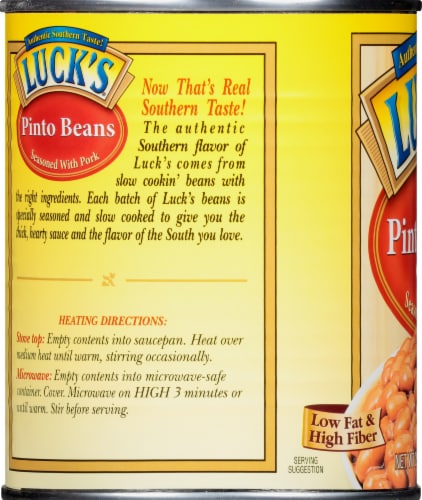 Luck's Pinto Beans Seasoned with Pork Perspective: left