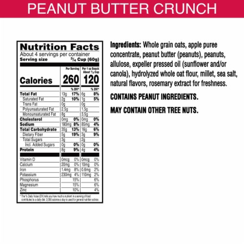 Bear Naked Peanut Butter Crunch Granola Cereal Perspective: left