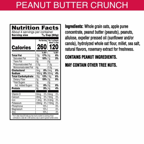 Bear Naked Peanut Butter Crunch Granola Cereal Perspective: left