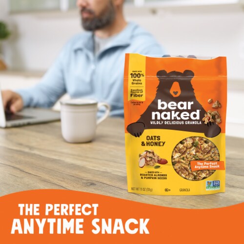 Bear Naked Granola Cereal Oats and Honey, Whole Grain Granola, 11 oz Perspective: left