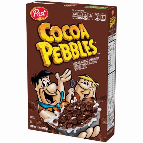 Post Cocoa Pebbles Cereal Perspective: left