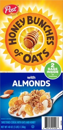 Post® Honey Bunches of Oats with Almonds Cereal Perspective: left
