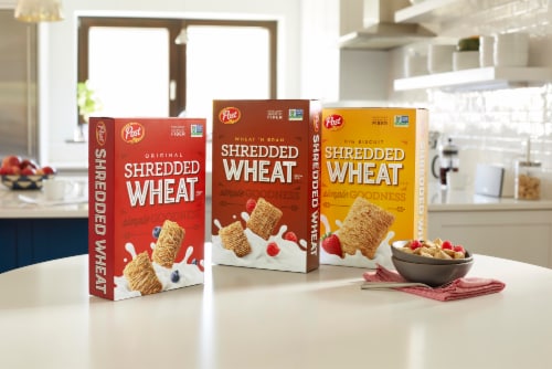 Post® Wheat 'N Bran, Shredded Wheat Cereal Perspective: left
