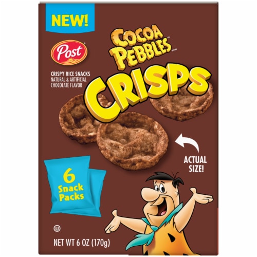 Post® Cocoa Pebbles™ Crisps Baked Bite-Sized Snacks Perspective: left