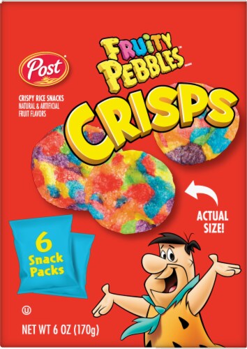 Post® Fruity Pebbles™ Crisps Bag Cereal Perspective: left