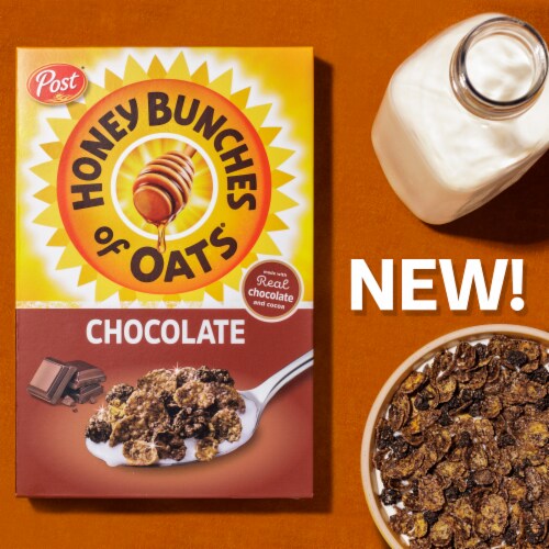 Post Honey Bunches of Oat Chocolate Breakfast Cereal Perspective: left