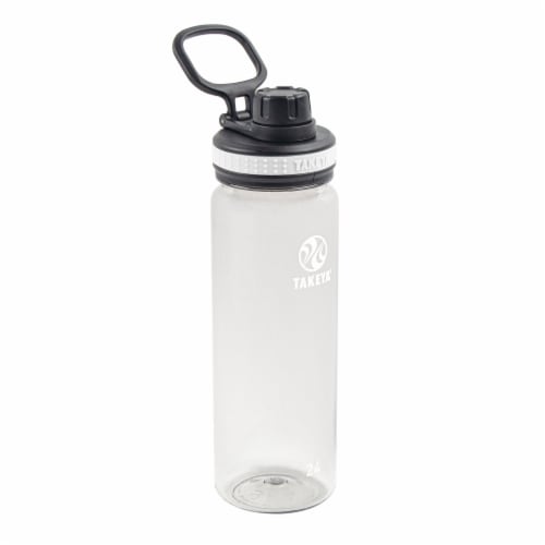 Takeya Tritan Spout Water Bottles - Clear/Stormy Black Perspective: left