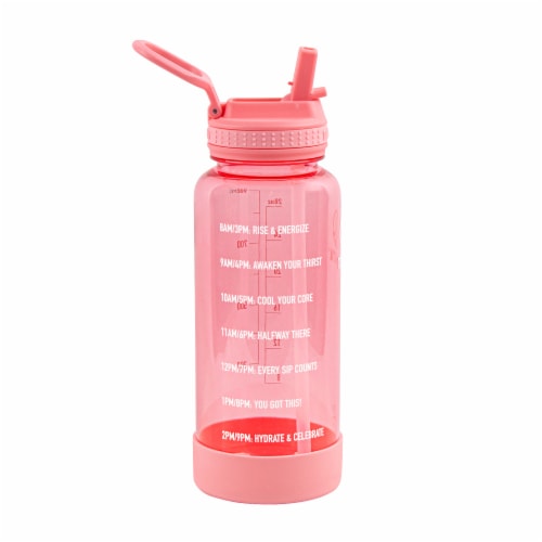 Takeya Mini Motivational Thermal Bottle - Flutter Pink Perspective: left