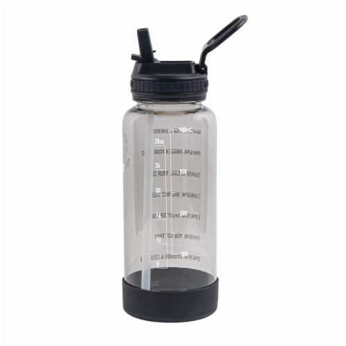 Takeya Mini Motivational Thermal Bottle - Stormy Black Perspective: left
