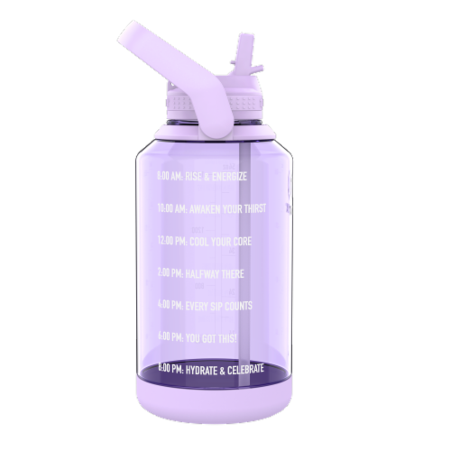 Takeya 64oz Tritan Motivational Water Bottle with Straw Lid - Purple